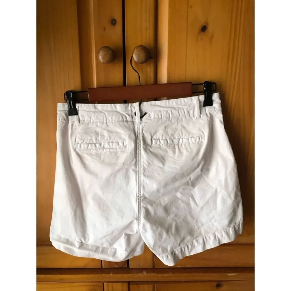 Boden Helena White Cotton Blend Womens Shorts US Size 4